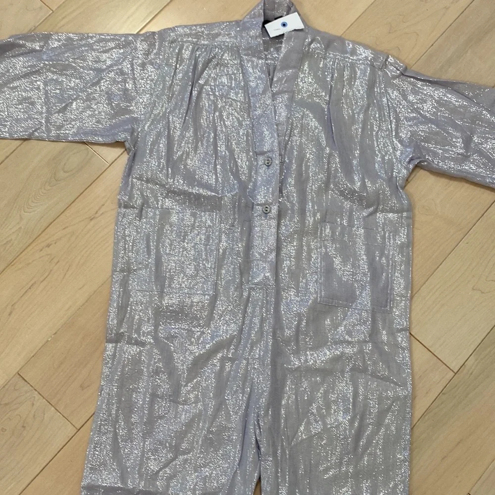 Suzie Kondi girls lurex utility jumpsuit 8 - Picture 7 of 15